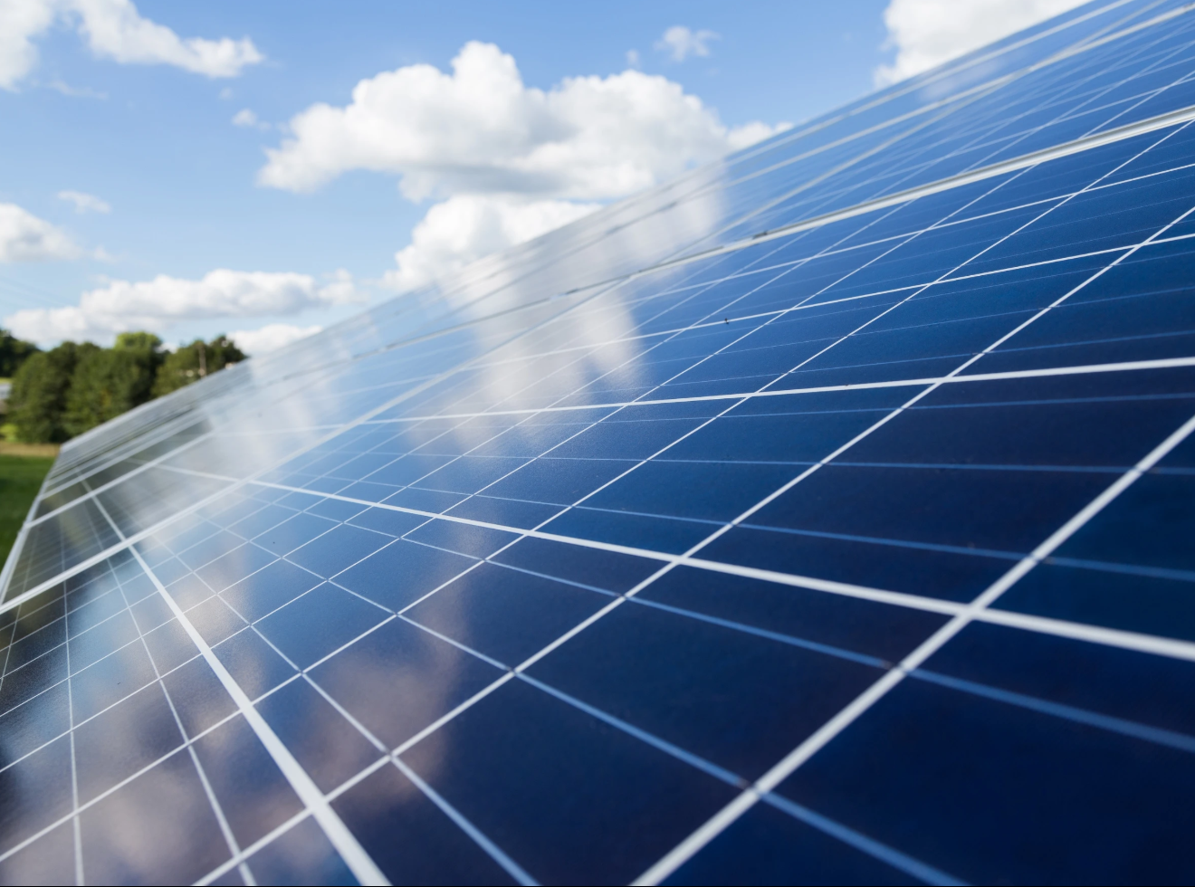 close up de un panel solar